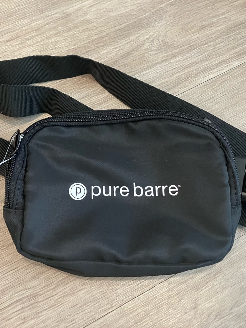 Pure Barre Black Logo Crossbody Bag
